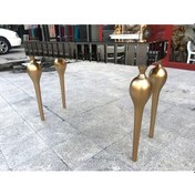 Resim Tornalı Tombul Dresuar Tamamı Aynalı - Varak Boyalı Altın 