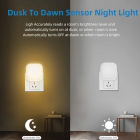 Resim 2 Paket TAQKRED Modern Hafif Sensörlü LED Gece Lambaları, Ayarlanabilir Parlaklık, Sıcak Beyaz, Serbest Duran ve Duvara Monte, Düğme Kontrolü, 220-240V Avrupa Standart Fiş, Koridor, Merdiven, Mutfak, Oturma Odası, Garaj, Alt Kat, Servis Odası için 