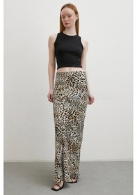 Resim Never More Leopar Desenli Verev Etek Ekru Ekru 