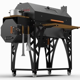 Resim Hotbbaq Hot Big Quartz 100cm Camlı Smoker Barbekü Mangal 