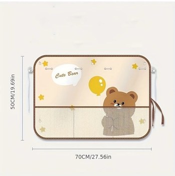 Chuangyinshop Işıq Kahverengi Çocuk Hayvan Araç Perdesi Emniyetli Güneşlik Yıkama Torba