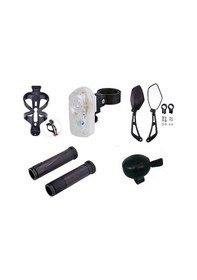 Resim Plus Bisiklet Aksesuar Seti 5'li Kombin 2022 Model Açık Gri 