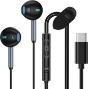 Resim iPhone 16 15 Pro Max Plus iPad Pro için USB C Kulaklıklar, USB C Kablolu Kulaklıklar USB C Kulaklık Mikrofon USB C Tipi Kulaklık Samsung S25 Ultra S25+ S25 S24 S23 S22 S21 A16 A35, Google Pixel 9 Pro 