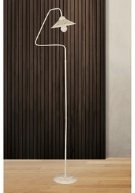 Resim Helga Beyaz Patinalı Dekoratif Tasarım Retro Modern Metal Lambade 