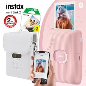 Resim Fujifilm Instax Mini Link 2 Toz Pembe Akıllı Telefon Yazıcısı Ve Çantalı Hediye Seti 4 Fujifilm