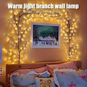 Resim 72 Bükülebilir LED Söğüt Dalı Işıkları, 8 Modlu Rattan Dallar, USB ile Çalışan İç Mekan Dekoratif Gece Lambası - Düğün Süslemeleri, Oturma Odası, Kafe, Yatak Odası Aydınlatması için Mükemmel! Noel, Cadılar Bayramı, Sevgililer Günü ve Partiler için İdeal Hediye ile Alan Estetiğini Artırın!! 