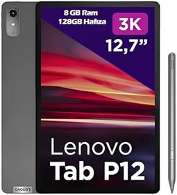 Resim Lenovo Tab P12 Wi-Fi ZACH0125TR 12.7'' + Kalem | 128 GB 8 GB Gri 