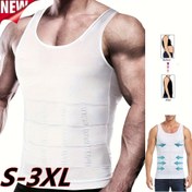 Resim Erkek Bel Desteği ve Karın Kontrolü Beyaz Yelek - Her Gün Giyim Altında Şekillendirici Sıkıştırma Giyim, Fitness ve Spor İçin Rahat Uygunluk, Poliamid Malzeme, En İyi Konfor İçin Boyut Artırma, Her Gün Konfor Giyim | Şekillendirici Etki Yelek | Rahat Uygunluk Yelek 