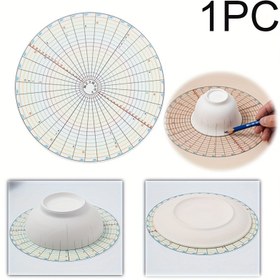 Resim 1 adet Seramik Boyama Şablonu, net ve doğru ölçeklerle, DIY seramik camlama boyaması için yardımcı ped olarak uygundur 
