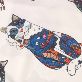 Resim Ramen Sushi Kedi Kısa Kollu Gömlek - M 