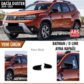 Resim Sts Oto Aksesuar Duster 2 2018 Sonrası Batman Yarasa Ayna Kapağı Piano Black Abs Plastik (01) 