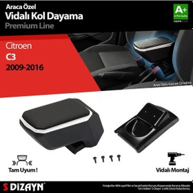 Resim Life Citroen C3 Kol Dayama Kolçak Abs Vidalı Gri 2009-2016 A+kalite 