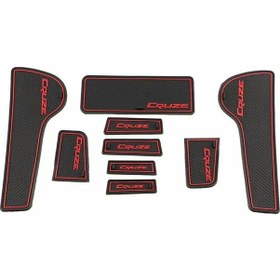 Resim Chevrolet Cruze Araç Içi Kaymaz Silikon Ped Seti Kırmızı 