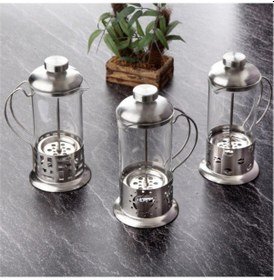 Resim Çelik Kulplu Cam French Press - 350 Ml 