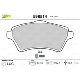 Resim Valeo Fren Balata Ön Land Rover Freelander 597380 Y.n:670514 