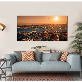 Resim Bordo Sanat Bordosanat 140 x 70 cm Istanbul Dekoratif Duvar Kanvas Tablo 