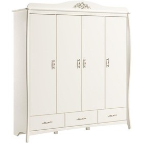 Resim Meltem Kids Prestij Krem Genç Odası Dört Kapılı Dolap 