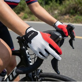 Resim heugers Giant LF Gel Jelli Kaymaz Tam Parmak Bisiklet Eldiveni - Parkur, Downhill, MTB | Unisex L 
