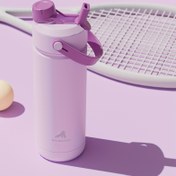 Resim POWCAN 18oz İzole Paslanmaz Çelik Su Şişesi, 2'si 1 Arada Pipet ve Kapaklı, 24 Saat Soğuk Tutar, Sızdırmaz, Spor, Spor Salonu, Seyahat İçin Çift Duvarlı Paslanmaz Çelik Su Şişesi 