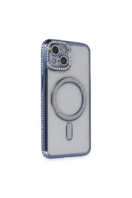 Resim artlab Art İphone 14 Kılıf Joke Simli Magneticsafe Kılıf - Mavi Lab 
