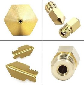 Resim STOREMAX 3D Yazıcı Mk8 Extruder Nozzle 0.4mm 1.75mm 1115018 