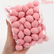 Resim 25 adet mini makyaj süngeri seti, çok renkli makyaj süngerleri, çeşitli şekilli fondöten ve krem uygulayıcılar, kokusuz, tüm Light Beige tiplerine uygun, hem kuru hem de ıslak uygulama için kusurları kapatmak için mükemmel 