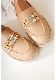 Resim Leane Nud Taş Detaylı Makosen Ayakkabı 001 