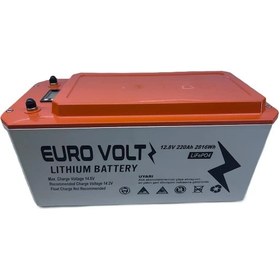 Resim Eurovolt 12.8v 220ah Lityum Demir Fostat Lifepo4 Akü 