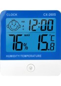 Resim Dianziye Beyaz-mavi Ultra İnce Lcd Ekranlı Sıcaklık-nem Ölçer, Arka Işık Ve Zaman Gösterimi, Ev Ofis Kullanımı, Cx-260s Pil Dahil Değil 