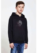 Resim Lord Of The Rings Baskılı Unisex Çocuk Kapüşonlu Siyah Sweatshirt (534674262) Siyah 