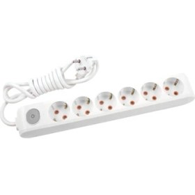 Resim Viko Multi-Let 6'lı Topraklı Kablolu Çocuk Korumalı 5 Metre Anahtarlı Priz Beyaz 