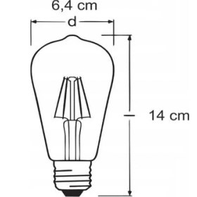 Resim 4W Dim Rustik LED Ampul Sarı Işık Edison Ampul 