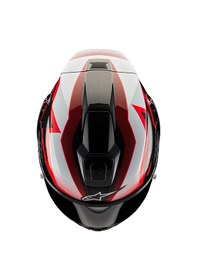 Resim Alpinestars Supertech R10 Carbon Team Spor Motosiklet Kaskı Siyah Kırmızı Beyaz 