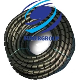 Resim SUMERGROUP Helezon Pano Kablo Toplama Spirali No: 2 - 8 Mm Rulo Siyah 100 Mt 