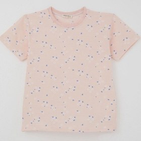 Resim Breeze Kız Çocuk Şortlu Pijama Takımı Çiçek Desenli 4-8 Yaş, Pudra 