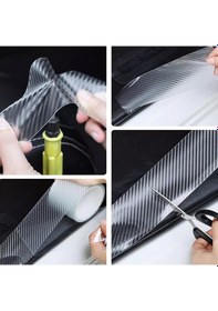 Resim Kapı Eşiği Tampon Bagaj Koruma Folyosu Karbon Folyo 5cmx5m Şeffaf 