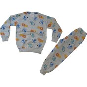 Resim Tunngoo Erkek Ve Kız Çocuk Kışlık Pijama Takımı Ince Şardonlu Gri 2-3-4-5-6 Yaş P55160 