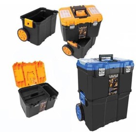 Resim Super Bag Asr 5039 Mobil Çift Katlı Takım Çantası Tekerlekli Kırmızı 