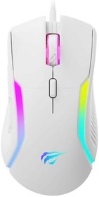Resim Havit Gamenote MS1033 RGB Uyumlu Beyaz Gaming Makrolu Oyuncu Mouse 8000 DPI 