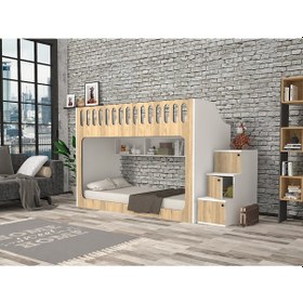 Resim İnci Seyyar Merdivenli İkili Ranza Mb M1- 