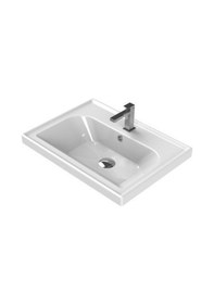 Resim Turkuaz Seramik Cerastyle Frame 60 x 45 CM Etajer Uyumlu Damlalıklı Lavabo 