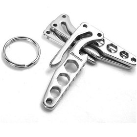 Resim Dancemonkey Cep Karbon Çelik Anahtarlık Şişe Açacağı Kamp Aracı Gri, Açık Spor Edc Aleti Gri 