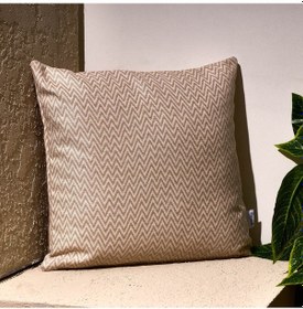 Resim Soft Herringbone Kırlent Kılıfı - Bej - 40x40 Cm Çok Renkli 