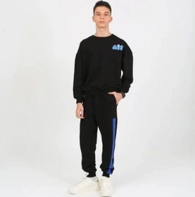 Resim Marions Erkek Çocuk The Air Yazı Detaylı 2 İplik Sweatshirt-15234 Siyah 