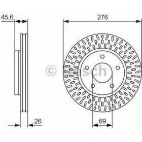 Resim Bosch 0986479783 Ön Fren Aynası Lancer 08 Dodge Caliber 06 276X26X5DLXHVLI 4615A115 