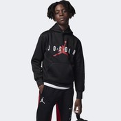 Resim Jordan Jumpman Sustainable Pullover Çocuk Siyah Günlük Sweatshirt 