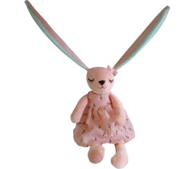 Resim UDATOYS Uzun Kulaklı Sevimli Tavşan Peluş Oyuncak Uyku Oyun Arkadaşı 35 cm Pembe 