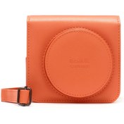 Resim Fujifilm Instax SQ1 Terracotta Turuncu Fotoğraf Makinesi 10lu Kare Film Deri Kılıf Pleksi Çerçeve ve Kıskaçlı 