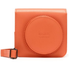 Resim Fujifilm Instax SQ1 Terracotta Turuncu Fotoğraf Makinesi 10lu Kare Film Deri Kılıf Pleksi Çerçeve ve Kıskaçlı 