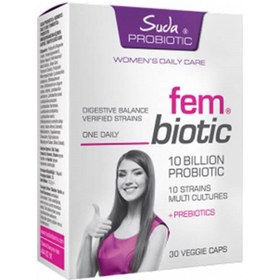 Resim Suda Probiotic Fem Biotic 30 Kapsül 